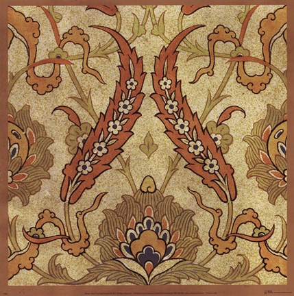 Framed Persian Tiles III Print