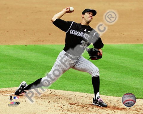 Framed Ubaldo Jimenez 2010 Action Print