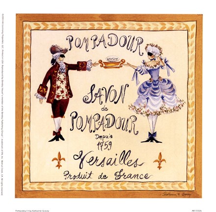 Framed Pompadour II Print