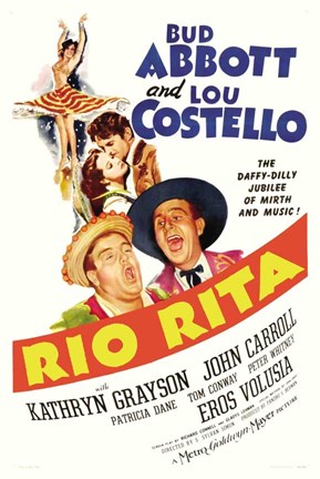 Framed Abbott and Costello, Ria Rita, c.1942 Print
