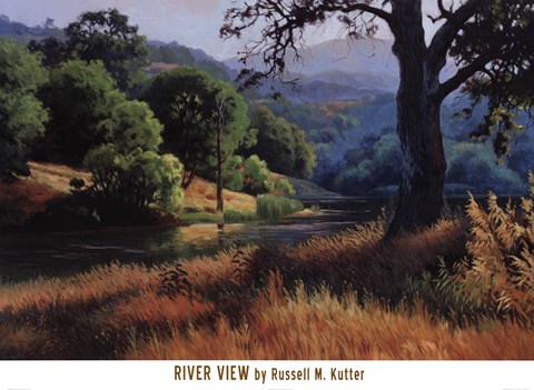 Framed River View Print