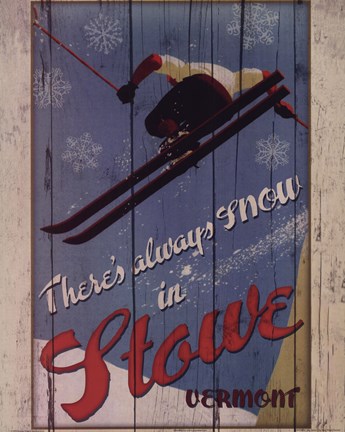 Framed Ski Stowe Print