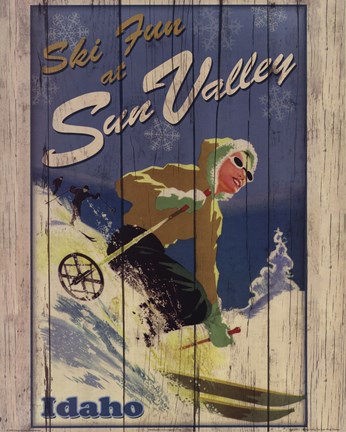 Framed Ski Sun Valley Print