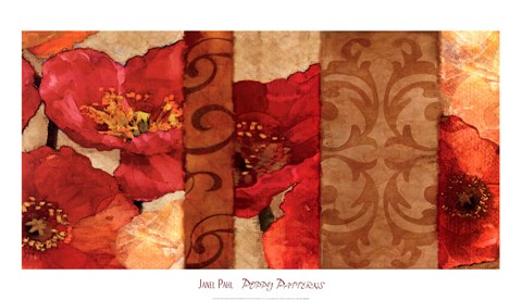 Framed Poppy Patterns Print
