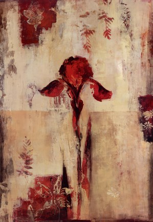 Framed Rojo Floral II Print