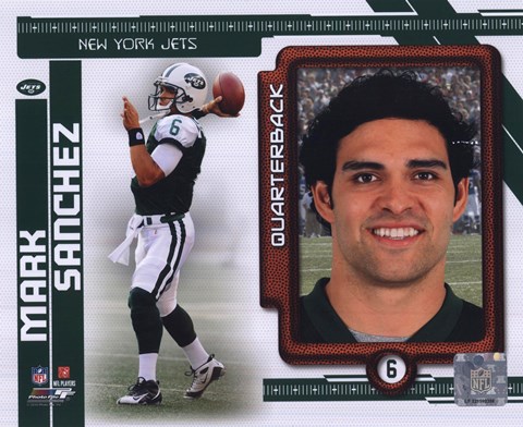 Framed Mark Sanchez 2010 Studio Plus Print