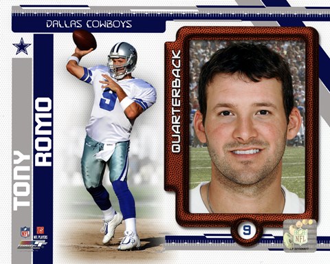 Framed Tony Romo 2010 Studio Plus Print