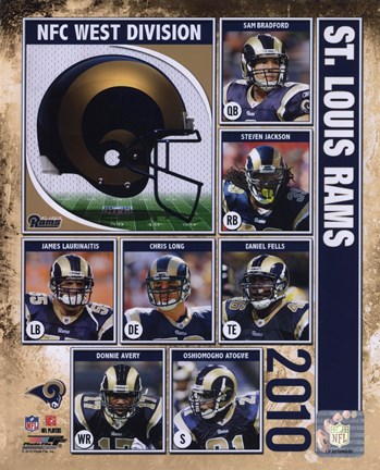 Framed 2010 St. Louis Rams Team Composite Print