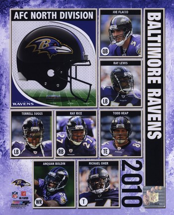 Framed 2010 Baltimore Ravens Team Composite Print