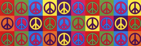 Framed Peace Signs Print