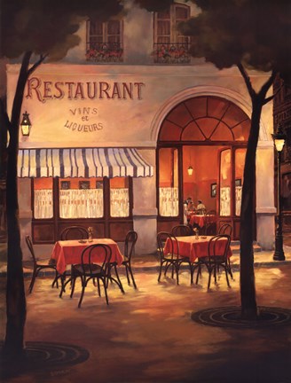 Framed Evening Restaurant Print