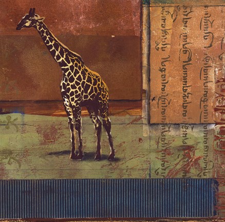 Framed Serengeti Giraffe Print