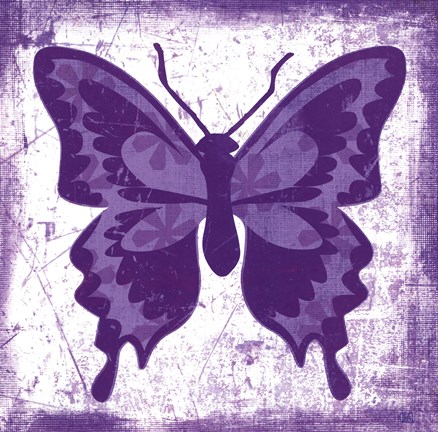 Framed Butterfly Purple Pop Print
