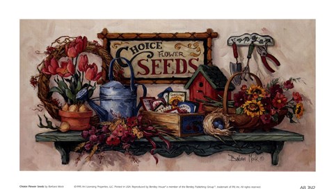 Framed Choice Flower Seeds Print