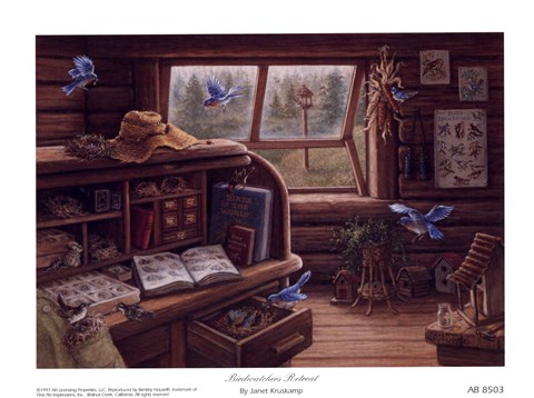 Framed Birdwatchers Retreat Print