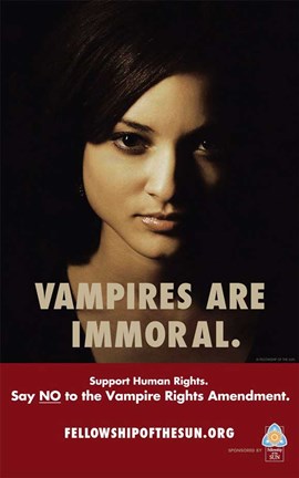 Framed True Blood Vampire are Immoral. Print