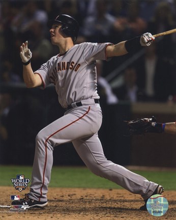 Framed Buster Posey Game Four of the 2010 World Series Home Run Print
