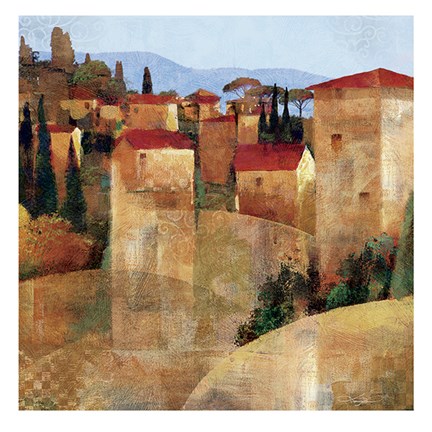 Framed Tuscan Hillside Print