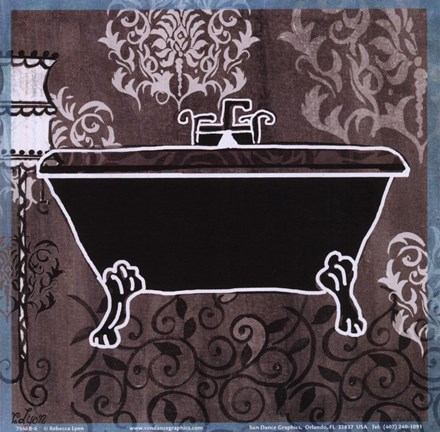 Framed Black &amp; White Tub III Print