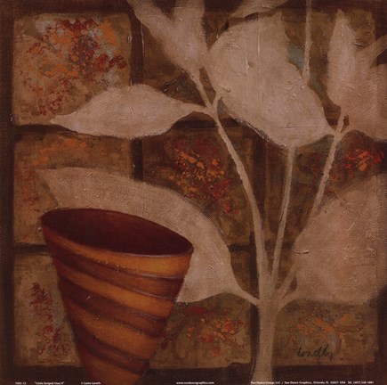 Framed Little Striped Vase II Print
