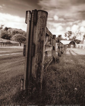 Framed Fence II Print