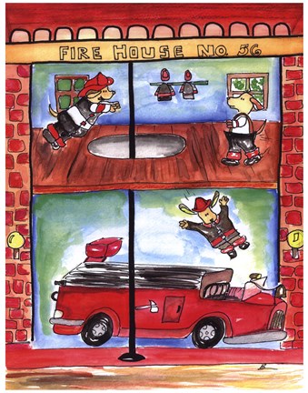 Framed Fire House Print