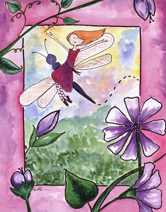 Framed Dragonfly Flight Print