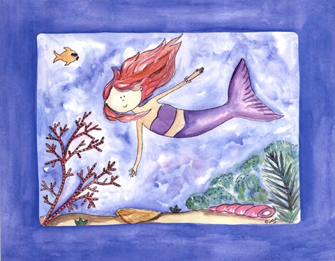 Framed Mermaid&#39;s Tale Print