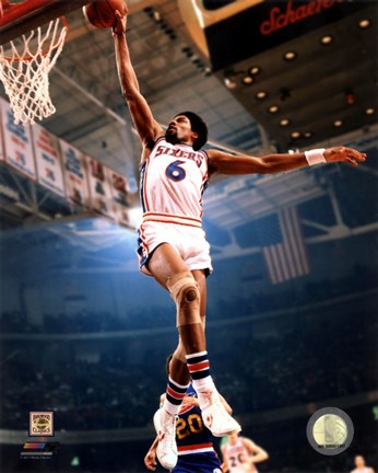 Framed Julius Erving 1974 Action Print