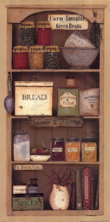 Framed Farmhouse Pantry II Print