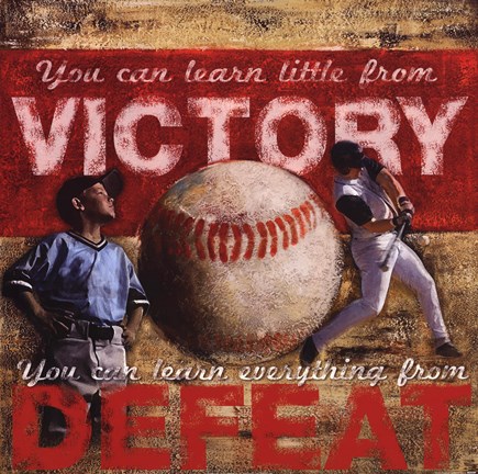 Framed Victory- Baseball Print
