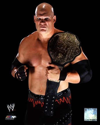 Framed Kane 2010 Posed with Championship Belt Print