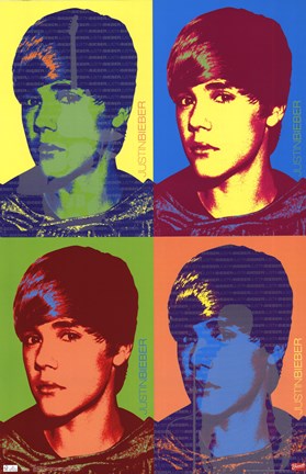 Framed Justin Bieber - Colors (Glow In The Dark) Print