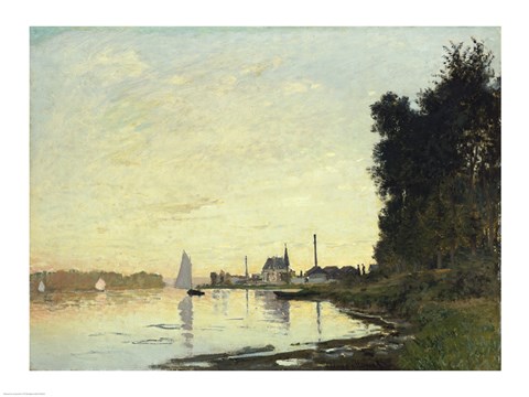 Framed Argenteuil, Late Afternoon, 1872 Print