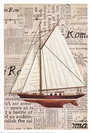 Framed Nautical Motif II Print