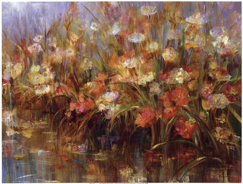 Framed Floral Reeds Print