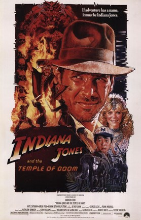 Framed Indiana Jones and the Temple of Doom Print