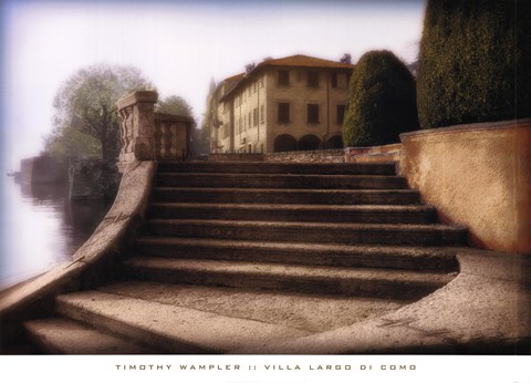 Framed Villa Largo di Como Print