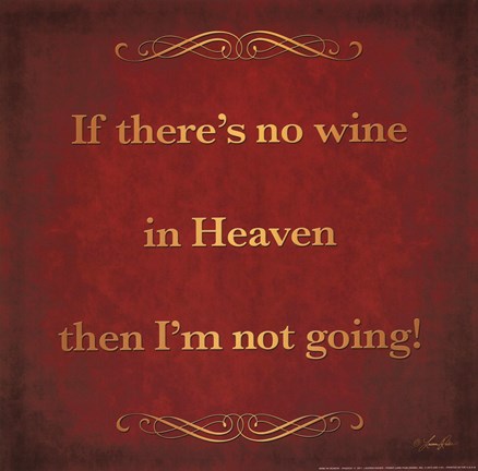 Framed Wine in Heaven Print