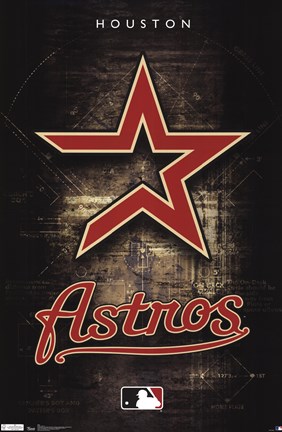 Framed Astros - Logo 11 Print