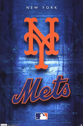 Framed Mets - Logo 11 Print