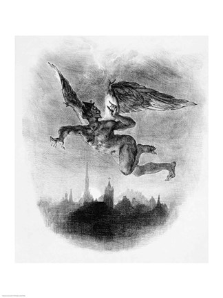 Framed Mephistopheles&#39; Prologue in the Sky, from Goethe&#39;s Faust, 1828 Print