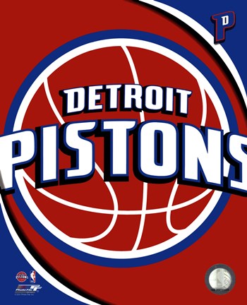Framed Detroit Pistons Team Logo Print