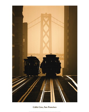 Framed Cable Cars, San Francisco Print