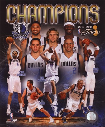 Framed Dallas Mavericks 2011 NBA Finals Championship Composite Print