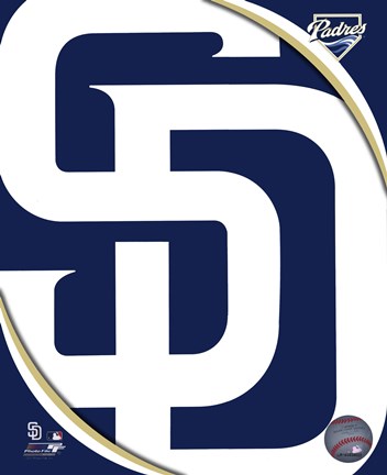 Framed 2011 San Diego Padres Team Logo Print