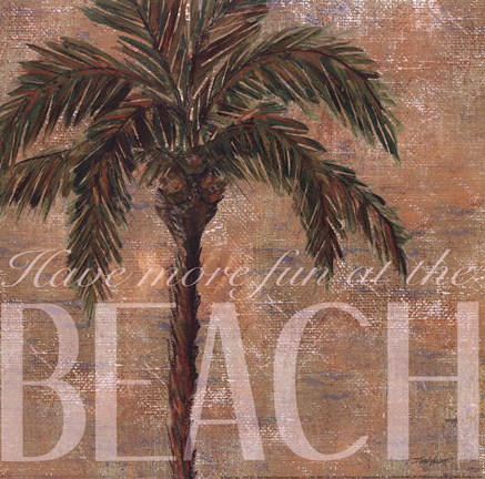 Framed Beach Palm Print