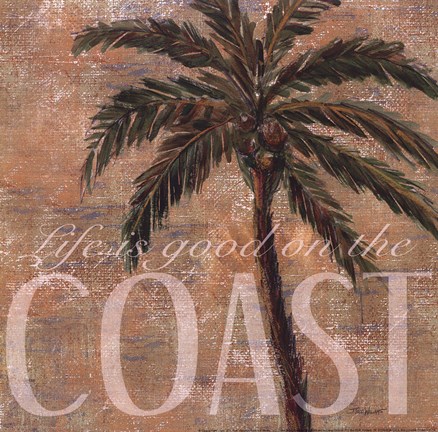 Framed Coastal Palm Print