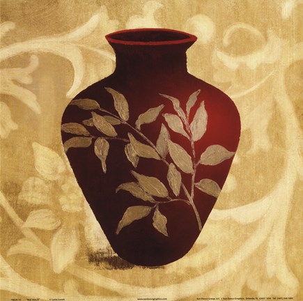 Framed Red Vase II Print