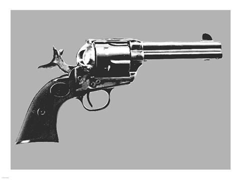 Framed Colt Single Action Revolver Print